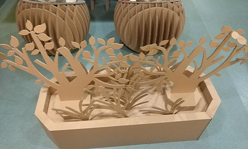 Corrugated art and cutting process