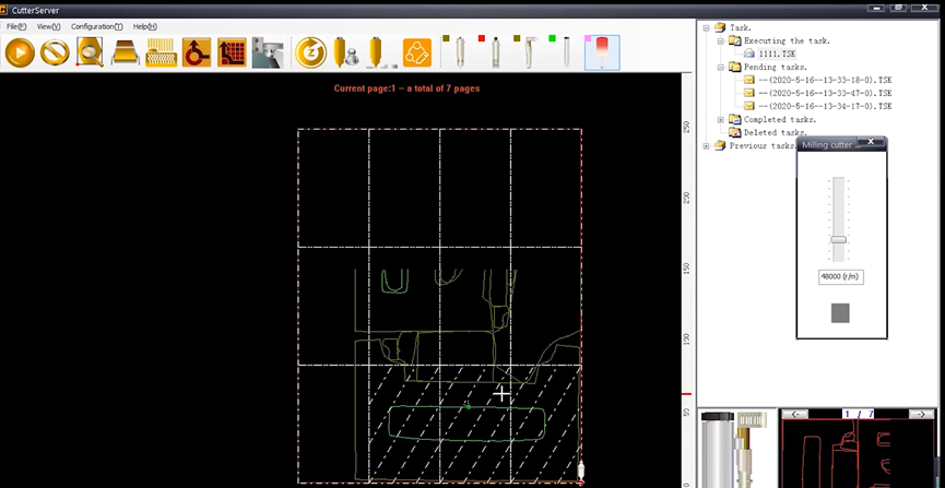 CUTTER SERVER cutting control system